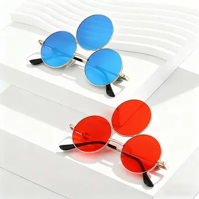 Runde Unisex-Sonnenbrille im Retro-Stil - 1