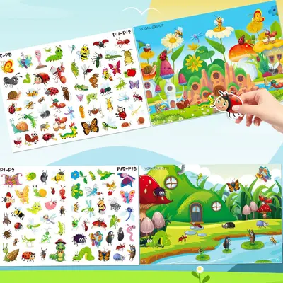 Insect Sticker Book for Children, Quiet Book for Early Learning and Concentration - 5