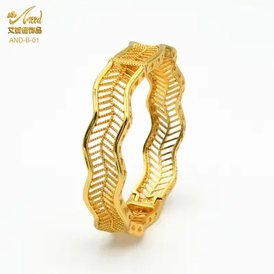 Vergoldetes Armband, Dubai Brautstil, leichter Luxus - 7