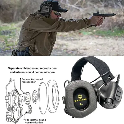 EARMOR M31 MOD4 Tactical Noise-Canceling Headset, Head-Mounted - 5