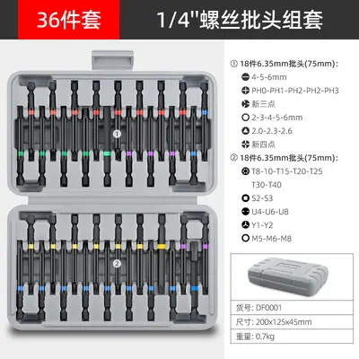 Ratchet screwdriver set with flat, Phillips and Torx bits - 7