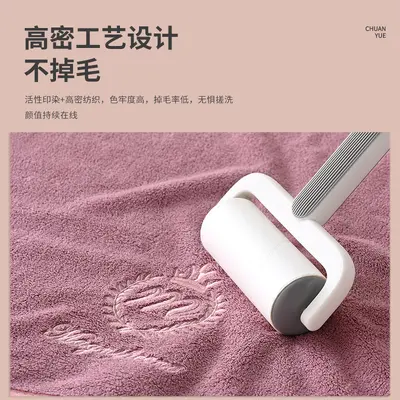 Yetişkin Kalın Su Emici Havlu Banyo Havlusu Seti Yumuşak El Hissi Yeni Model Ev Kullanımı Mercan Polar 3D Baskılı Banyo Havlusu