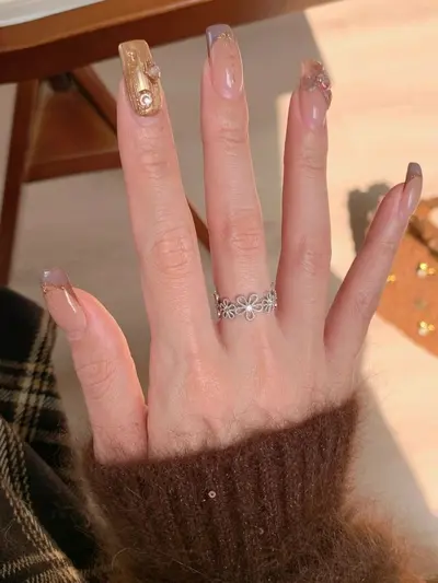Women's lace flower ring, diamond cut, elegant design - 8