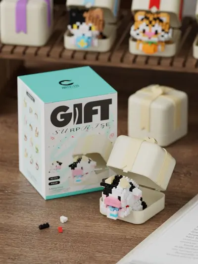 Panda Mini Yapı Taşı Hediye Kutusu, Kızlar İçin, Lego Uyumlu - 10