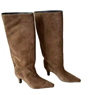Damen-Cowboystiefel mit Absatz, Spitzkappe