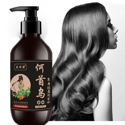 Otantik Polygonum multiflorum şampuan Saç Liyuan bitkisel hafif şampuan toptan şampuan pürüzsüz yağ kontrolü şampuan