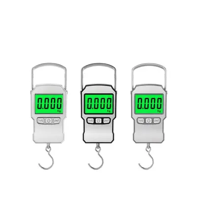 Toptan El Taşıyıcı Elektronik Terazi 50kg Bagaj Tartı Taşınabilir Terazi Dahili Mezura ve Kanca Saklı Kolaylı Elektronik El Terazisi