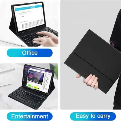 iPad 10th Gen Protective Case with Detachable Bluetooth Keyboard, A16, Pen Slot