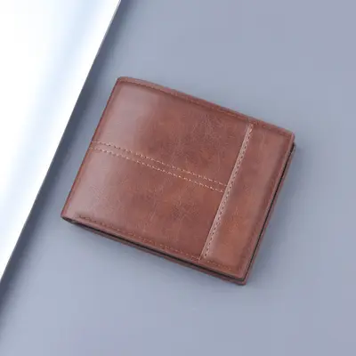 Yeni erkek kısa cüzdan erkek cüzdan kart tutucu hepsi bir arada erkek cüzdan kısa cüzdan çok fonksiyonlu bozuk para cüzdanı iş - 8