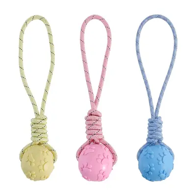 Chew-Resistant Elastic Rope Knot Ball for Dogs, Teeth Cleaning