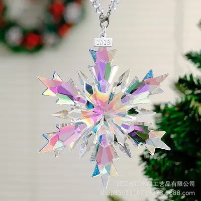 Kristall-Schneeflocken Weihnachtsbaum-Hänger - 8