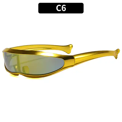 Sonnenbrille im X-Men-Stil, Laser-Hologramm, einteilige Gläser - 11