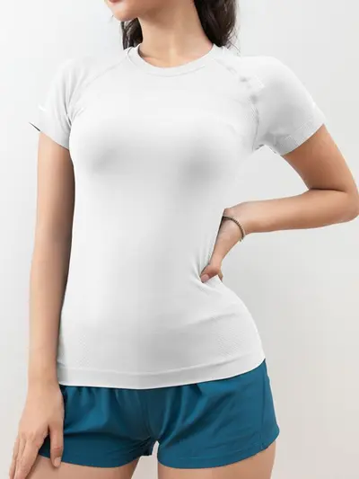Women's Slim Fit Quick-Dry Short Sleeve Running Yoga T-Shirt - 10