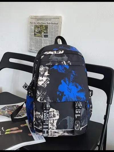 Graffiti Backpack, Large Capacity School and Travel Bag - 4