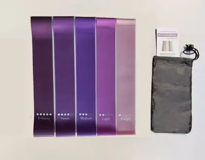 TPE Mor Kadın Yoga Kalça Kaldırma Direnç Bandı Seti - 10