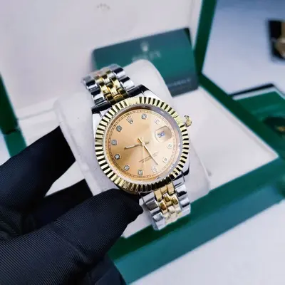 Erkek kuvars saat, 41mm, paslanmaz çelik, su geçirmez, aydınlık - 12