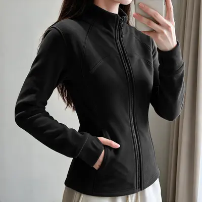 Kadın Slim Fit Polar Fleece Fermuarlı Ceket, Kalın, Dik Yaka, 2026 Sezon - 8