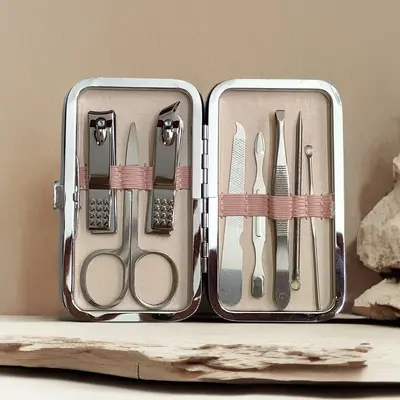 Nail Care Set Complete, Clippers, Scissors, Ear Pick Included - 8