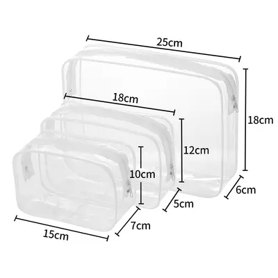 PVC Transparente Kosmetiktasche Großvolumen Reise tragbar Outdoor transparente Toilettentasche Kosmetiktasche Lagerbestand Großhandel - 7
