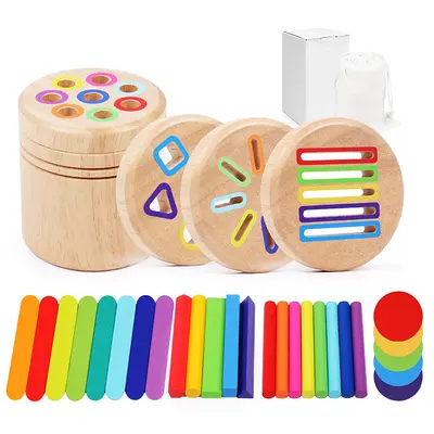 Colour Sorting Cylinder Montessori Educational Toy for Ages 1-3 - 10