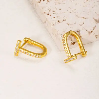 T-förmige Diamant-Ohrringe, trendy, elegant, personalisiert