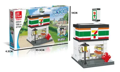 Jiexing Bausteine Mini-Straßenszenerie ab 4-12 Jahren