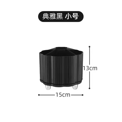 跨境热销化妆品收纳盒高级感桌面大号旋转笔筒化妆刷口红粉扑置物 - 9