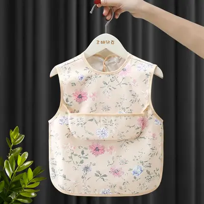 Waterproof Baby Feeding Bib Back-Opening Super Soft - 8
