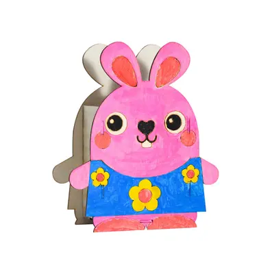 Holz-DIY-Materialset, Cartoon-Stifthalter - 6