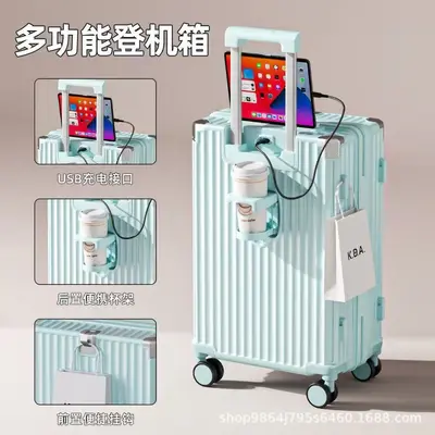 20-Inch Carry-On Suitcase with Combination Lock, Large Capacity - 7