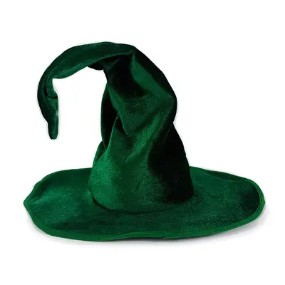 Halloween Grey Velvet Twisted Witch Hat
