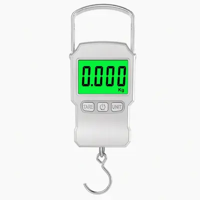 Toptan El Taşıyıcı Elektronik Terazi 50kg Bagaj Tartı Taşınabilir Terazi Dahili Mezura ve Kanca Saklı Kolaylı Elektronik El Terazisi - 9