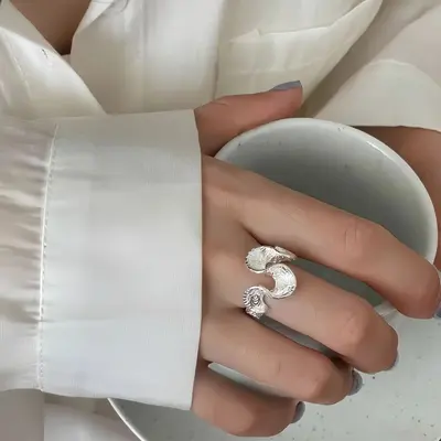925 gümüş yüzük, kadın, minimalist, Instagram tarzı, taş detay - 13