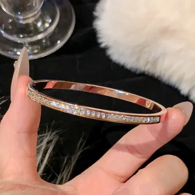 Six-petal flower bracelet, titanium steel, non-fading - 10