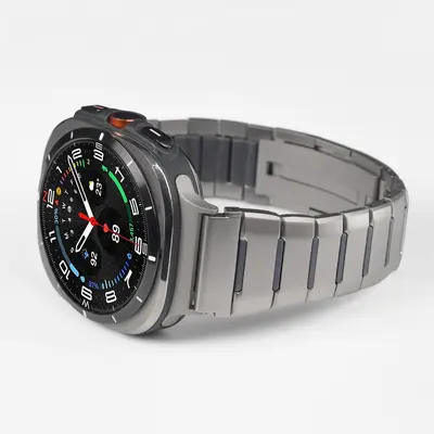 Samsung Galaxy Watch8 Compatible 47mm Rubber and Stainless Steel Watch Strap - 12