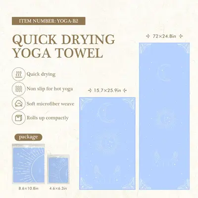 Yoga Matı Havlusu 68x183cm Kaymaz - 11