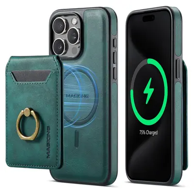 iPhone 17 Leather Phone Case with Wireless Charging - 10