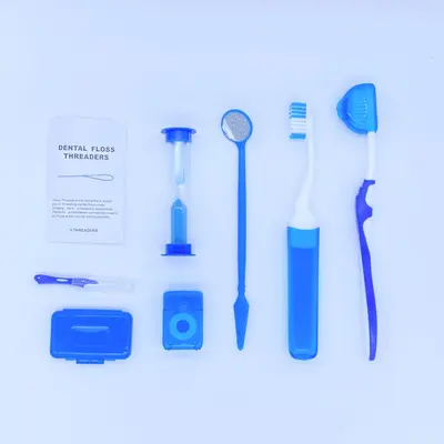 Zahnspangen-Pflege-Set, weiches Zahnbürste, Wachs, Retrakteur - 4