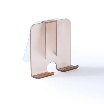 Foldable Wall-Mounted Phone Holder, Punch-Free Bathroom Storage Rack - 8