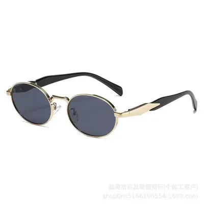 Metal Retro Oval Sunglasses for Women UV400 Protection 2026