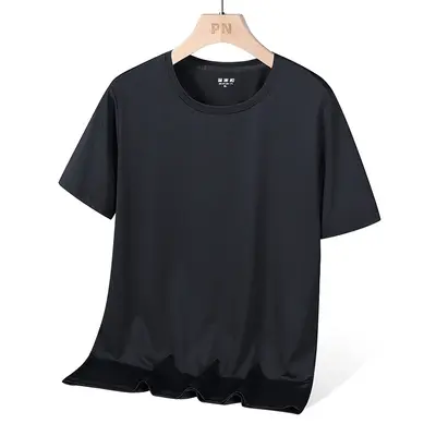 Herren-Laufshirt aus Eisseide, kurzarm, locker, elastisch, schnelltrocknend, Plus Size - 8