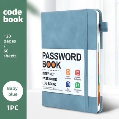 B6 Password Notebook with Letter Index and Colorful Tabs - 8