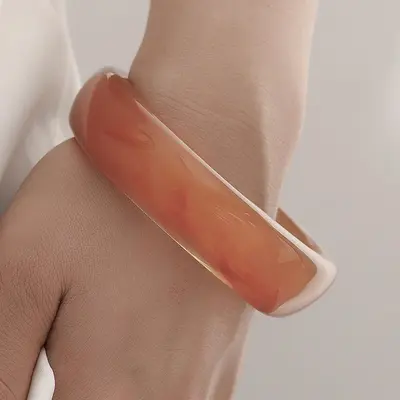 Sınır Ötesi Avrupa Amerika Amazon Yeni Model Bileklik Moda Kişisel Minimalist Tarzı Şeffaf Mermer Desen Vintage Bilezik - 13