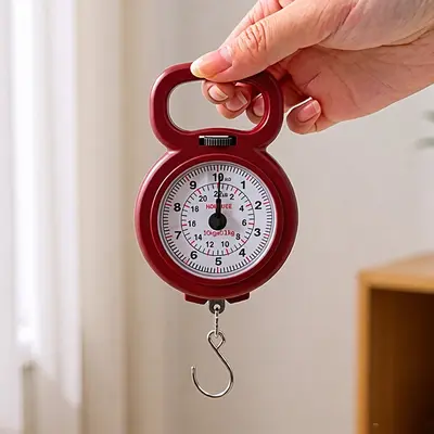 Portable mechanical spring scale, 10kg capacity