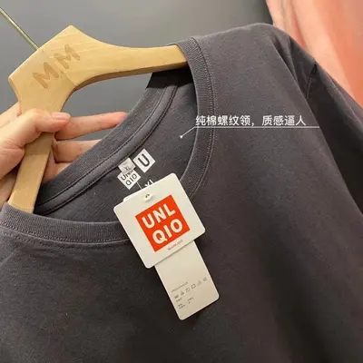 2024 neuer Sommerstil Youjia reines Baumwoll-T-Shirt, trendig und vielseitig, lockere Rundhals-Kurzarm für Männer und Frauen, atmungsaktiv - 7
