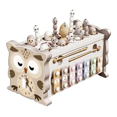 Multifunctional Baby Early Education Toy with Hexahedron Cube and Xylophone