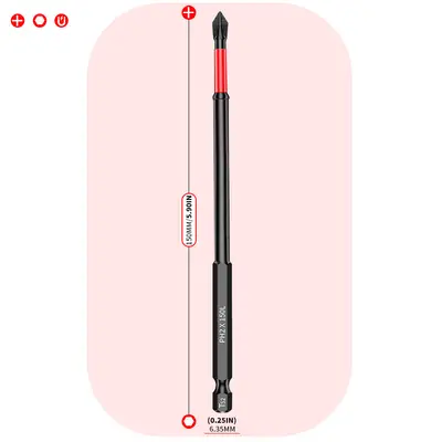 PH2 cross bit set, 25-150mm, strong magnetic - 13