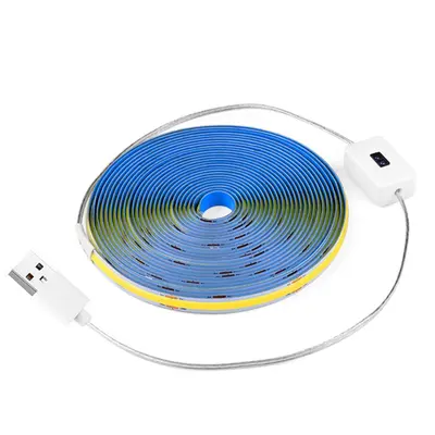 USB 5V LED Light Strip with 501 Push-Button Switch, Tri-Color Dimming - 13