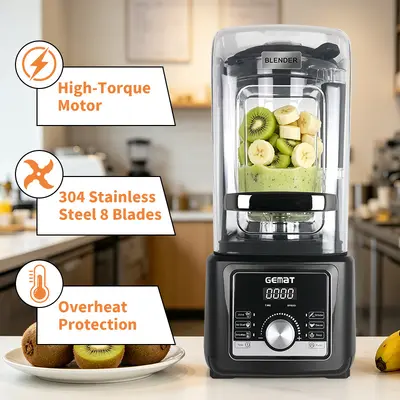4L5L Ticari Sesli Blender, Buz Kırıcı ve Smoothie Makinesi - 3