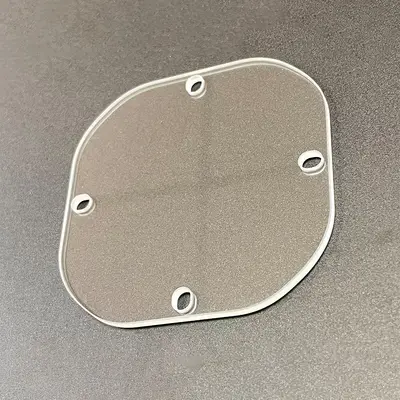 Car Light Tempered Glass Cover, High Transparency, Perforated - 4